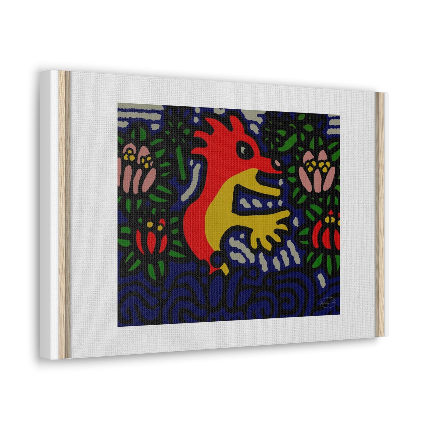 Breaking through the surface of a lotus pond Canvas (Small)