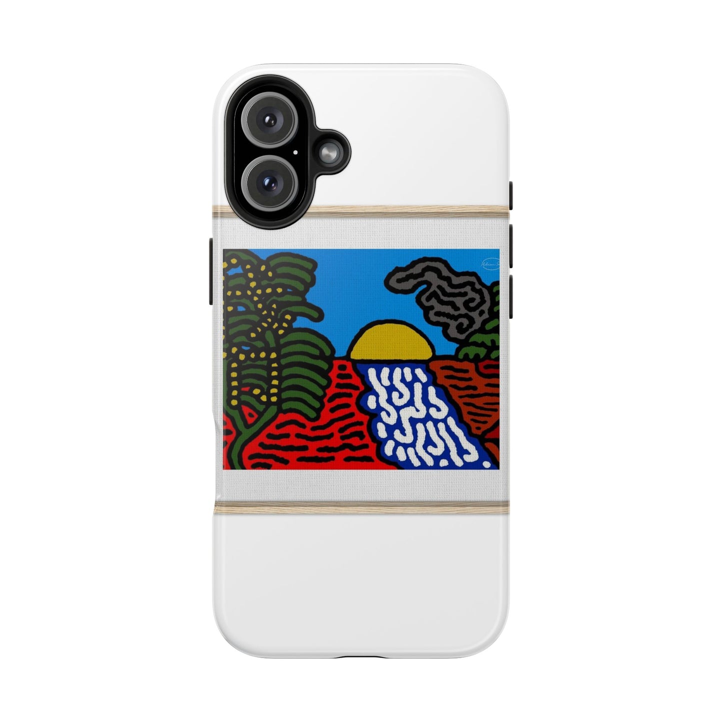 The river that joins the Australian wattle and Lebanese cedar tree in friendship Tough Phone Case