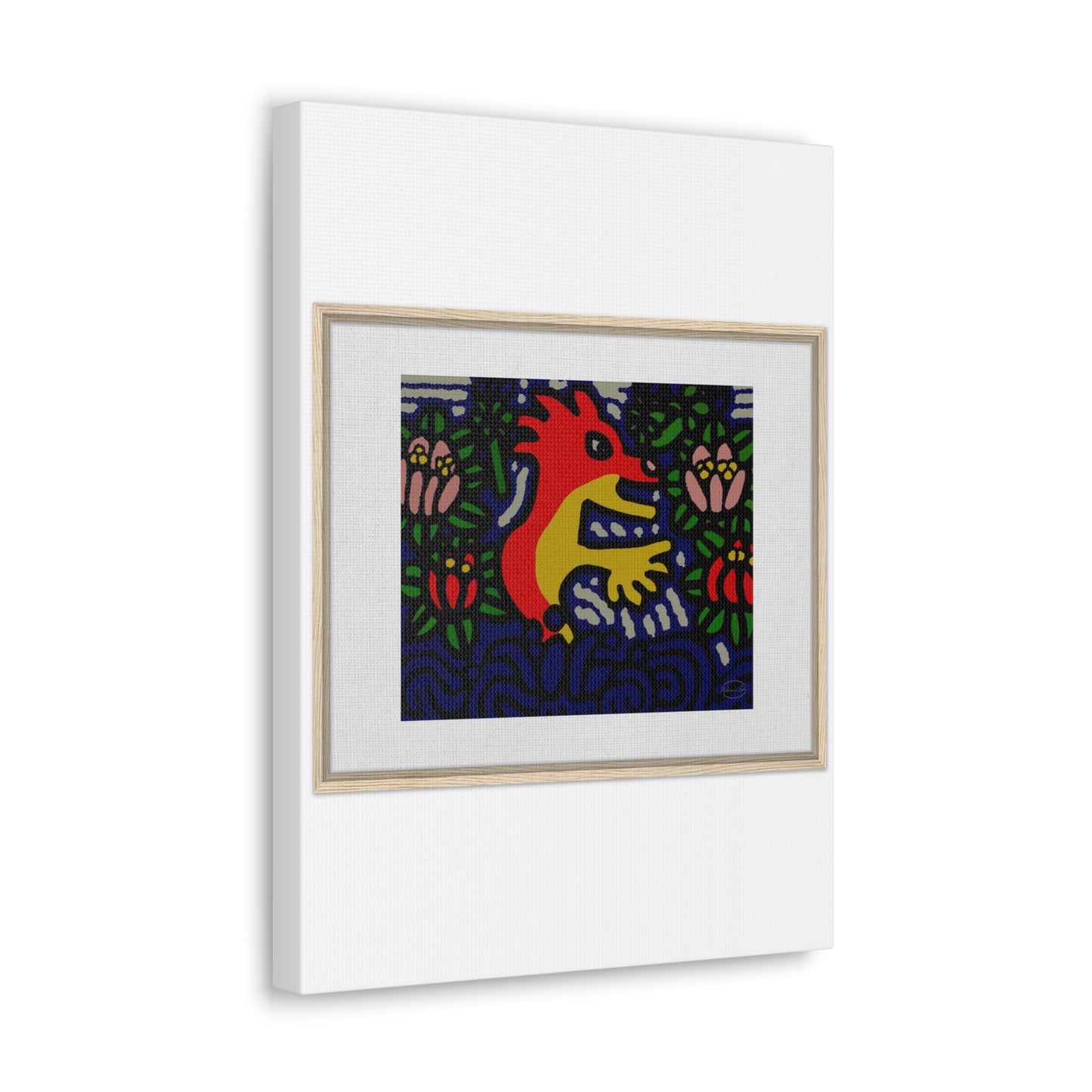 Breaking through the surface of a lotus pond Canvas (Small)