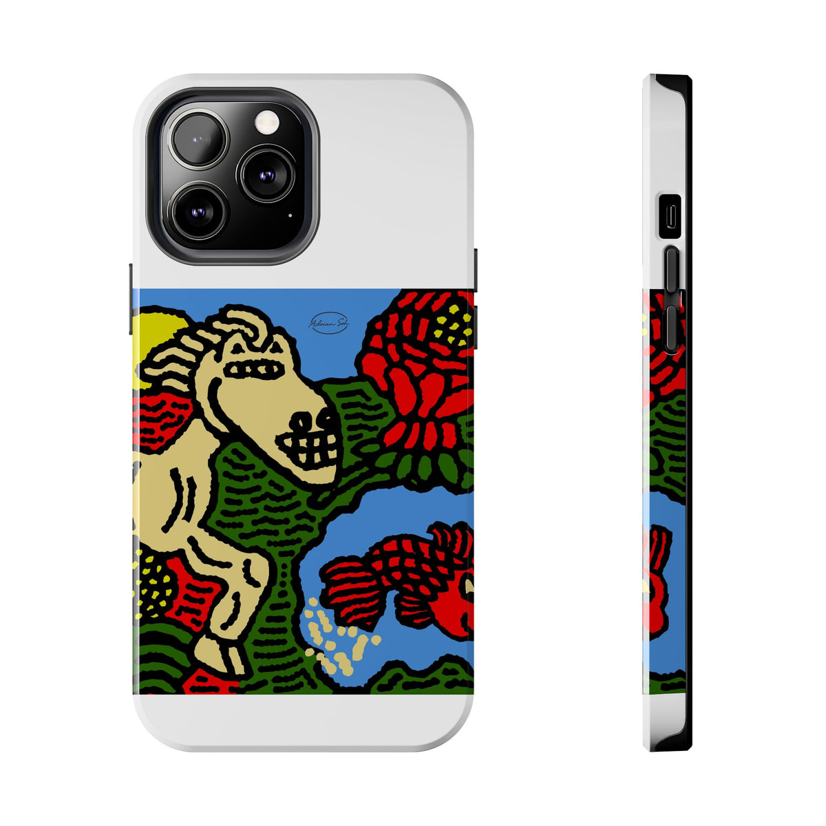 Galloping carefree through life Tough Phone Case