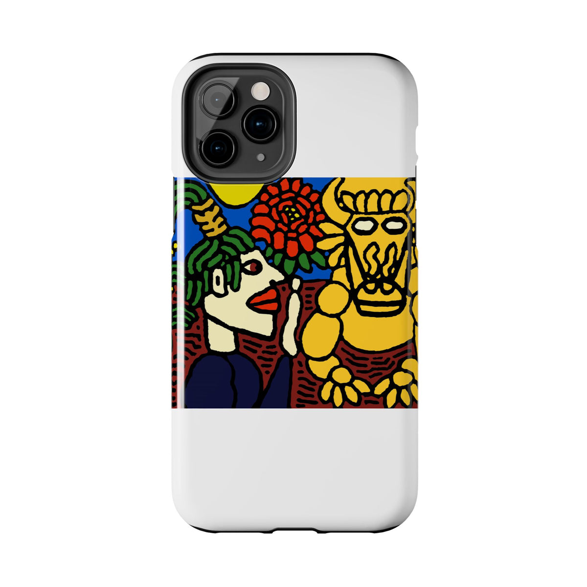The warrior hailing the mighty golden dragon Tough Phone Case