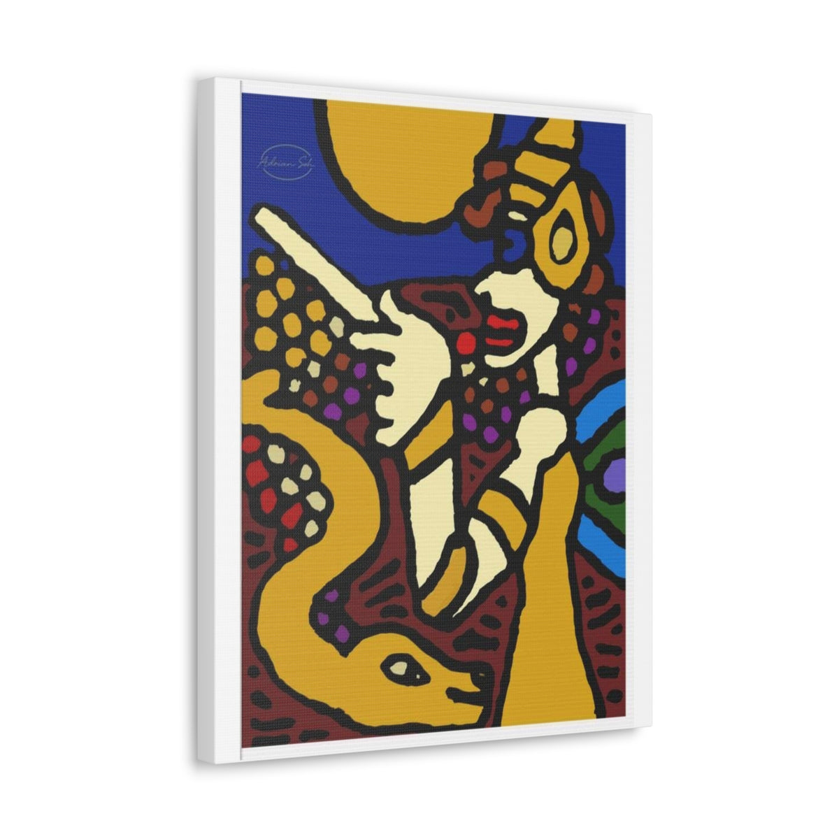 The golden snake being blessed by the fairy Canvas (Large)