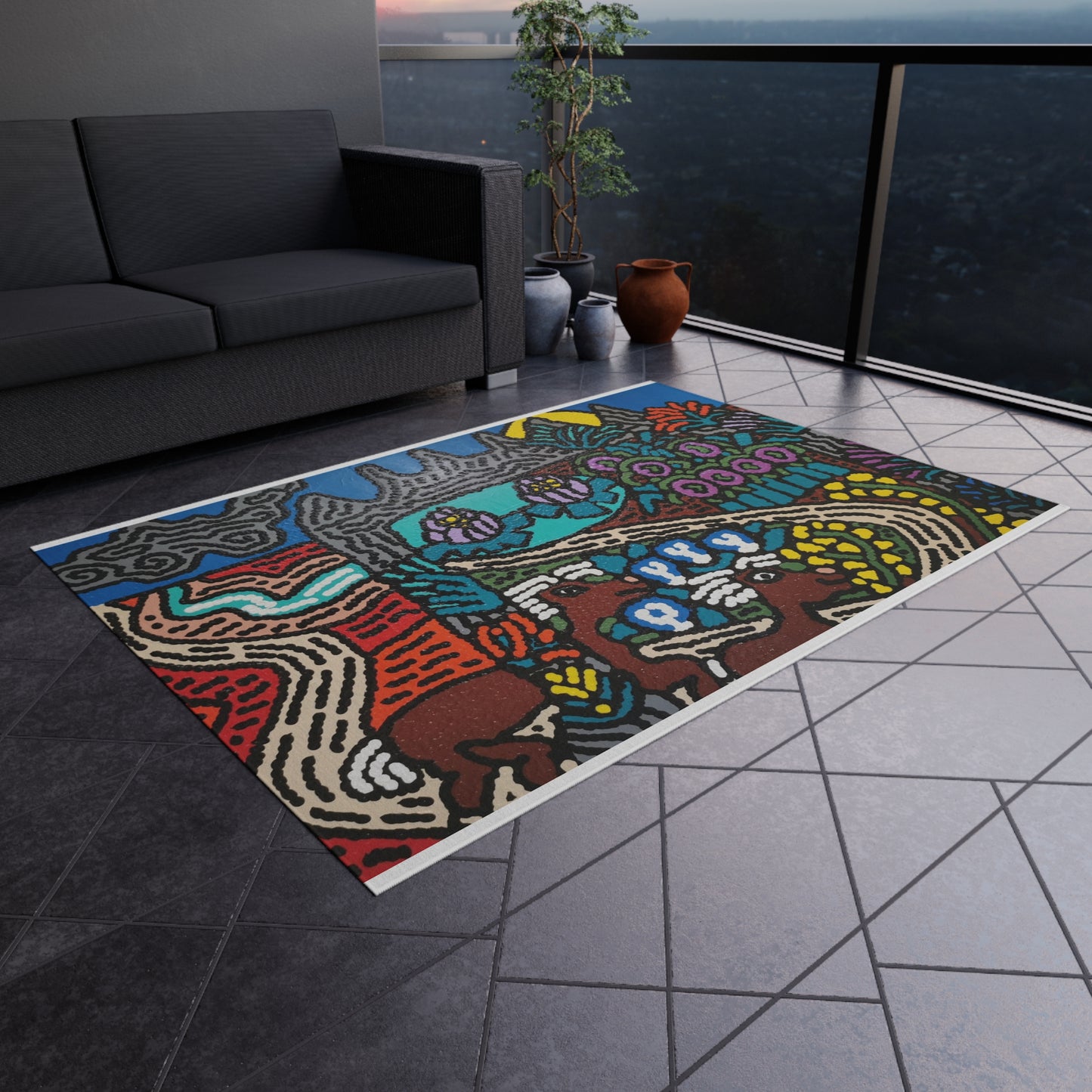 Going to the valley of hope and prosperity — Outdoor Rug