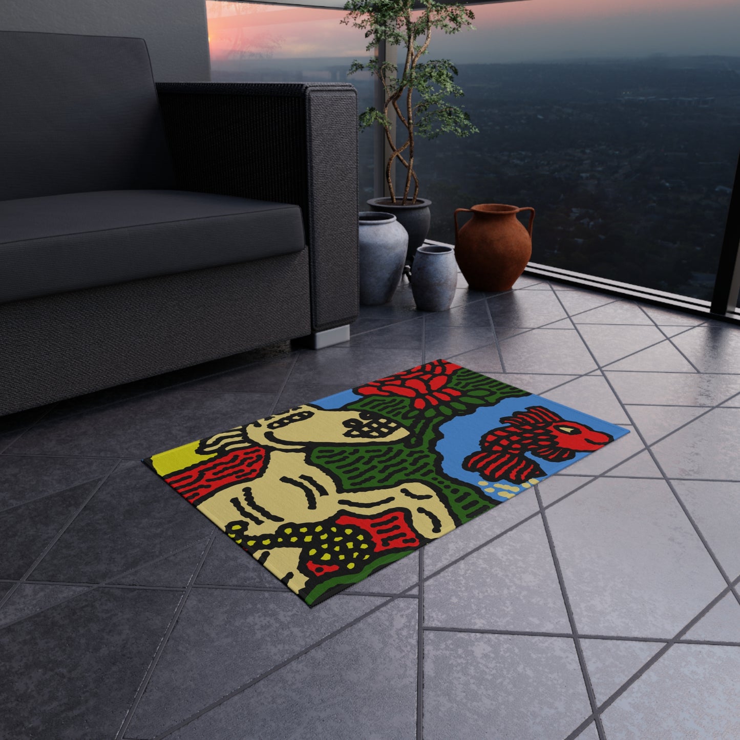 Galloping carefree through life — Outdoor Rug