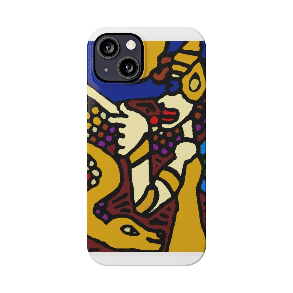 The golden snake being blessed by the fairy Slim Phone Case
