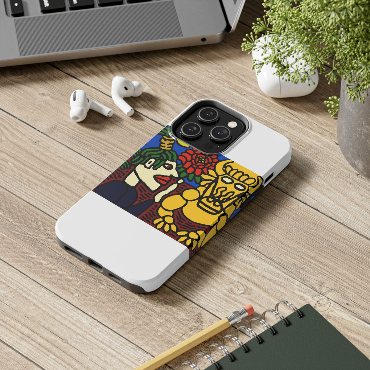 The warrior hailing the mighty golden dragon Tough Phone Case