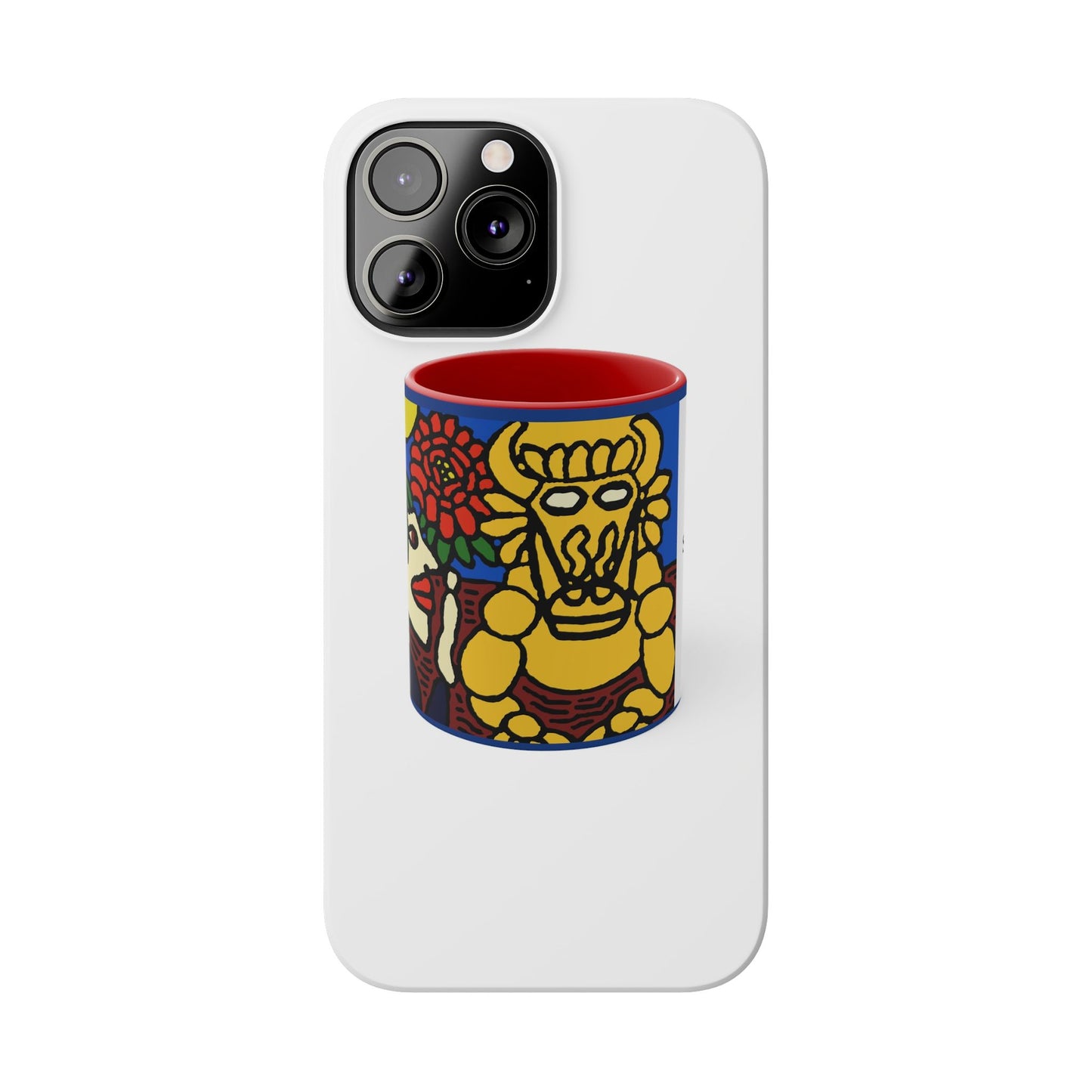 The warrior hailing the mighty golden dragon Slim Phone Case