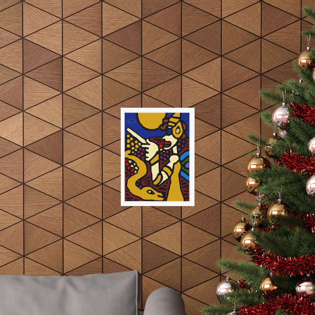 The golden snake being blessed by the fairy Matte Poster Vertical (Small)