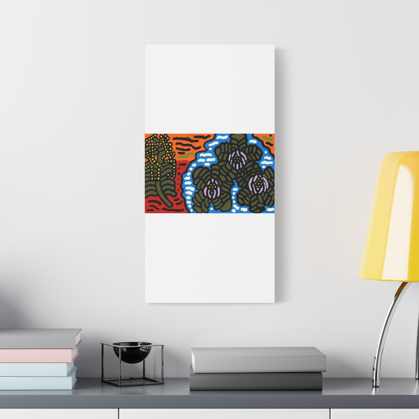 The Sri Lankan water lilies meets the Australian wattle Canvas (Small)