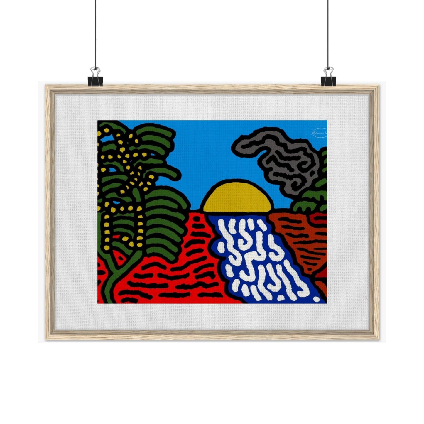 The river that joins the Australian wattle and Lebanese cedar tree in friendship Matte Poster Horizontal (Small)