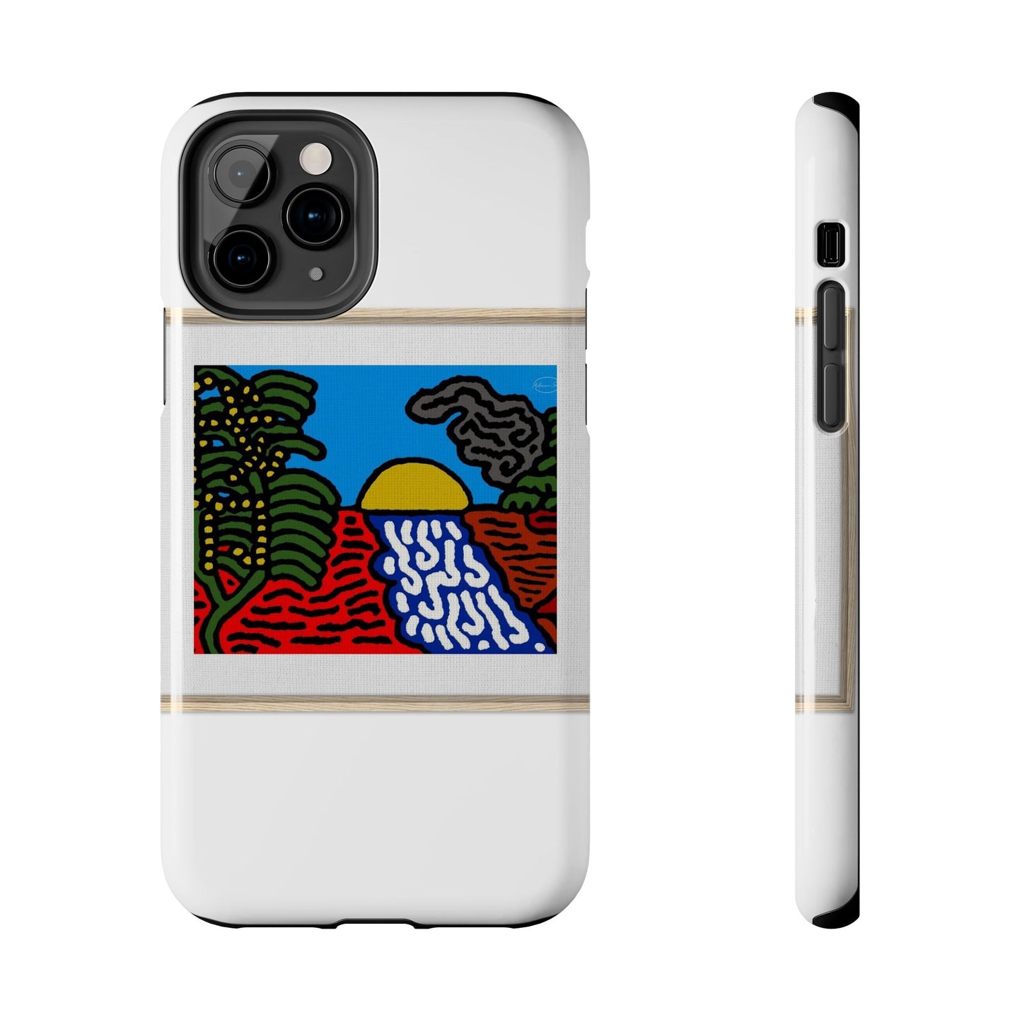 The river that joins the Australian wattle and Lebanese cedar tree in friendship Tough Phone Case