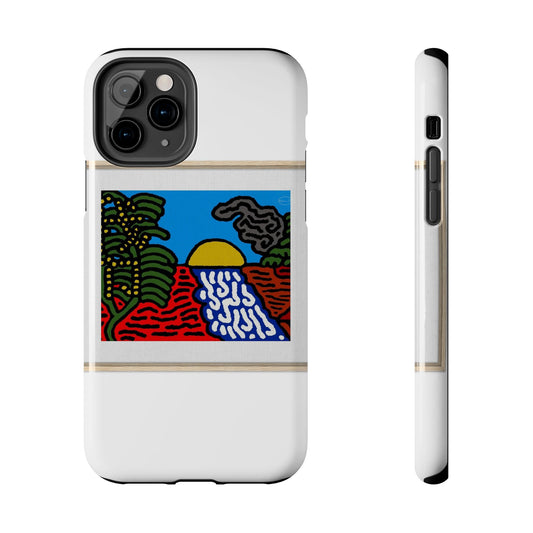 The river that joins the Australian wattle and Lebanese cedar tree in friendship Tough Phone Case