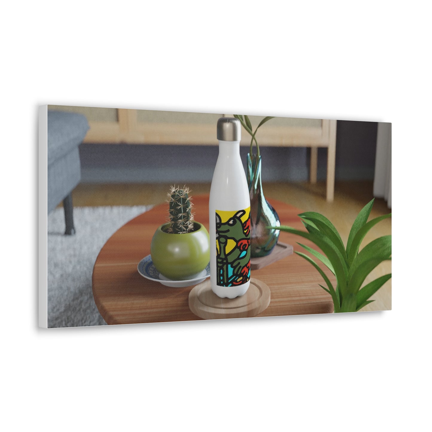 Two dragons enjoying a feast together Canvas (Large)