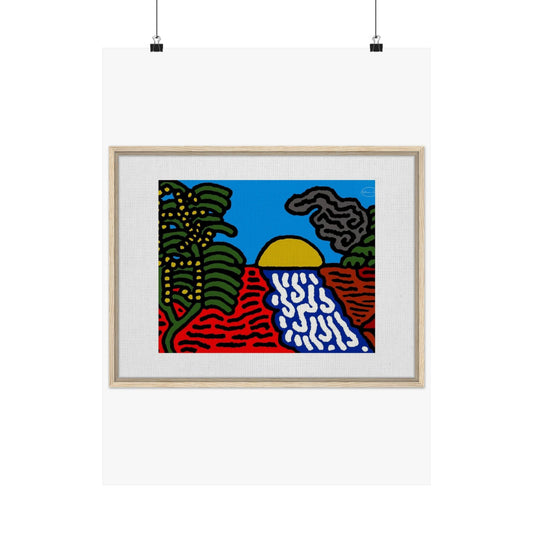 The river that joins the Australian wattle and Lebanese cedar tree in friendship Matte Poster Vertical (Large)