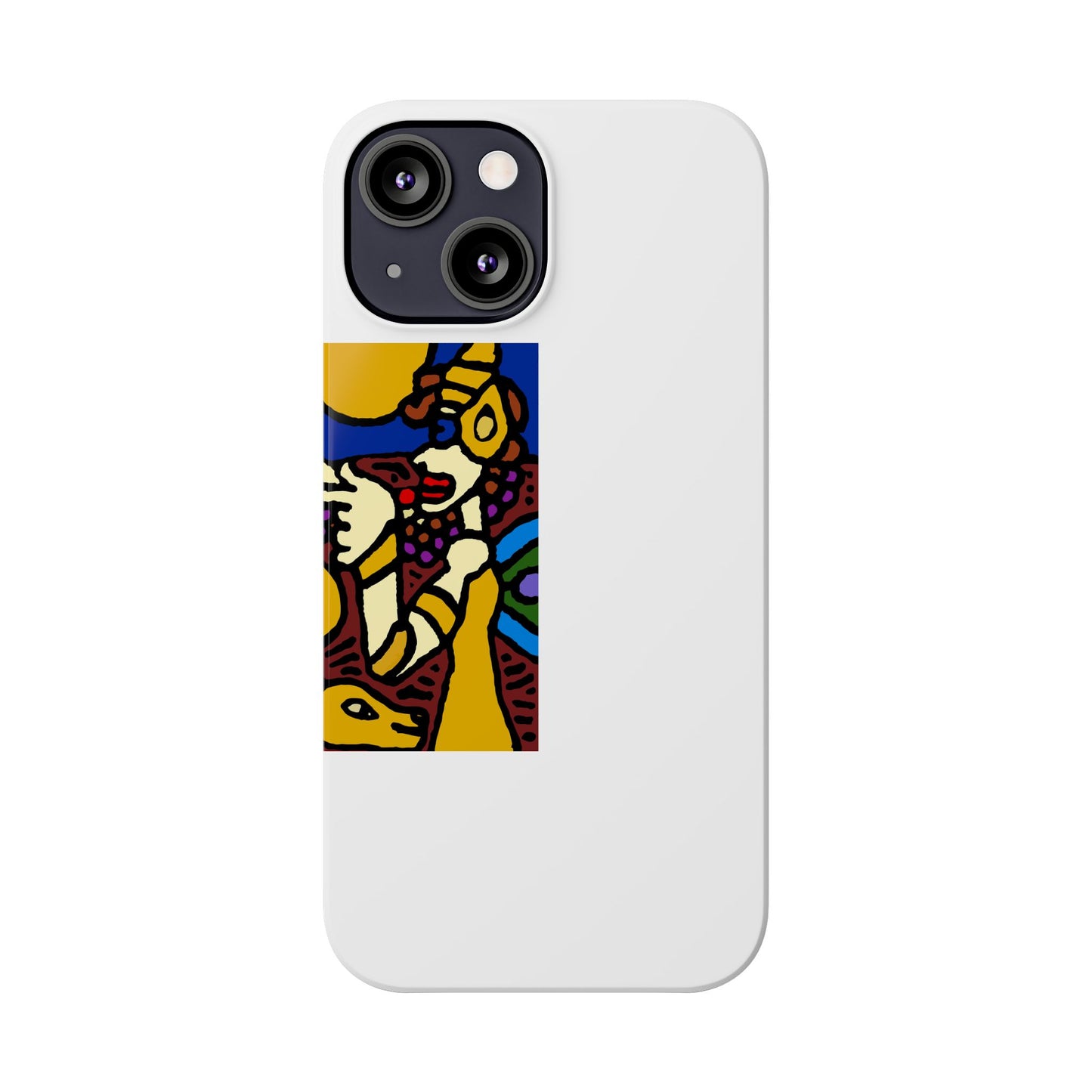 The golden snake being blessed by the fairy Slim Phone Case