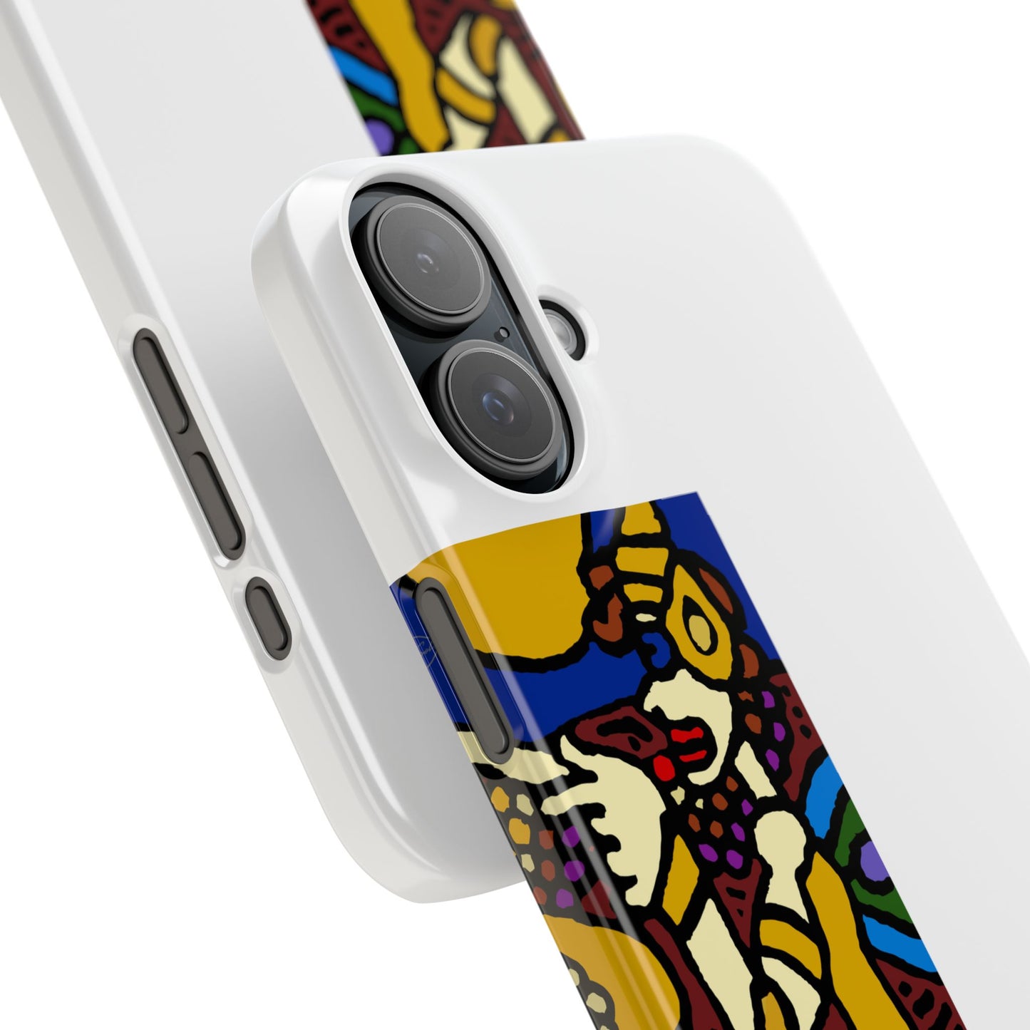 The golden snake being blessed by the fairy Slim Phone Case