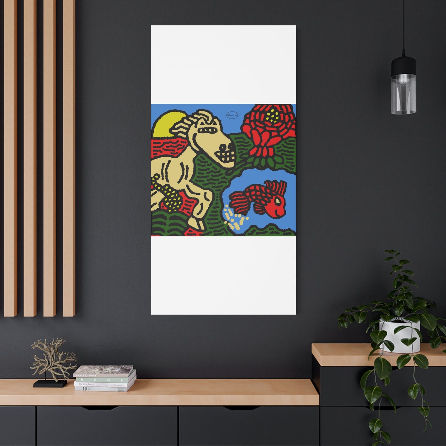 Galloping carefree through life Canvas (Large)