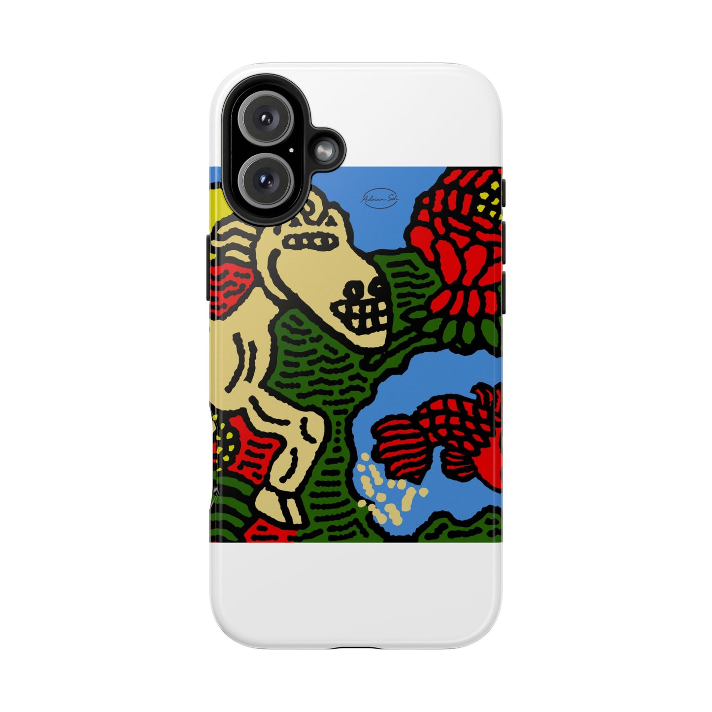 Galloping carefree through life Tough Phone Case