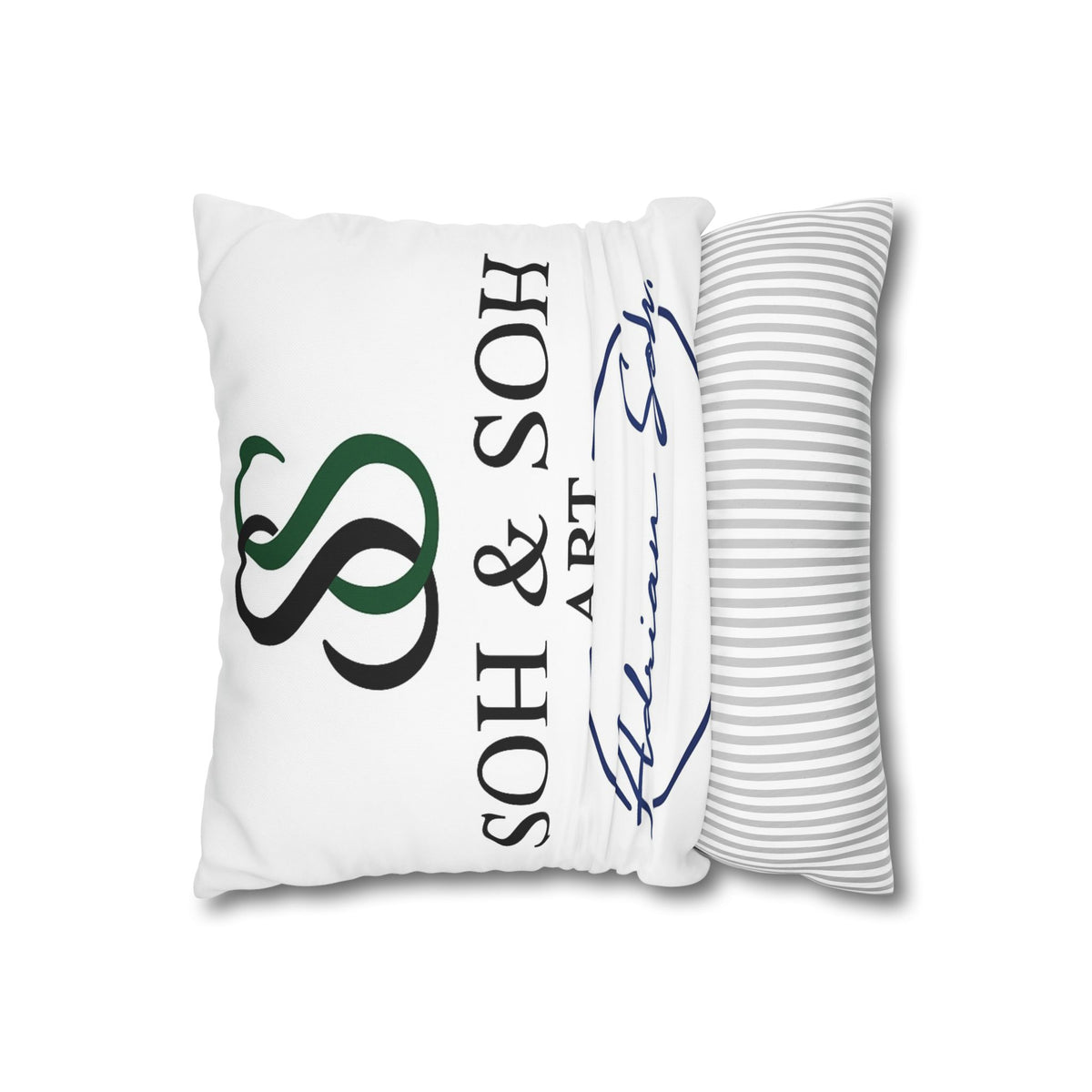 Colorful Folk Art Fox Throw Pillowcase — Square Poly Canvas Decorative Pillow Cover - Breaking through the surface of a lotus pond.