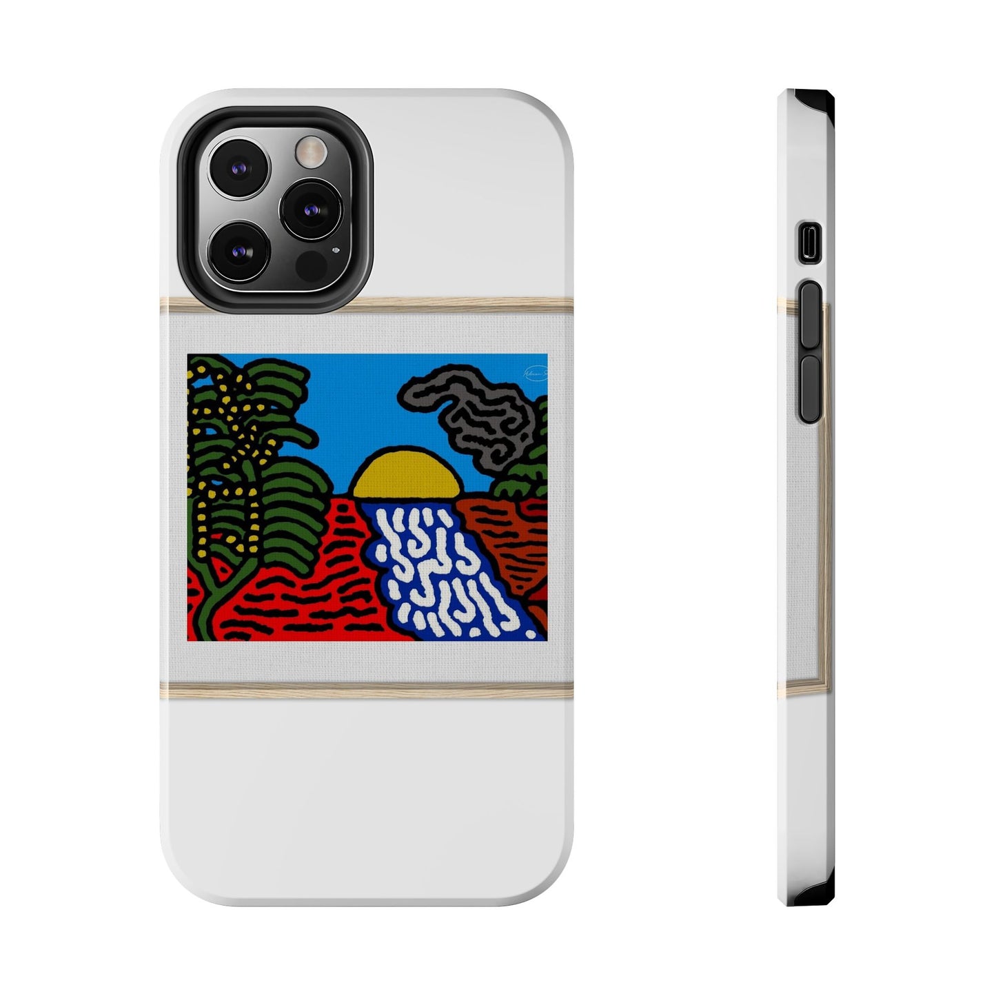The river that joins the Australian wattle and Lebanese cedar tree in friendship Tough Phone Case