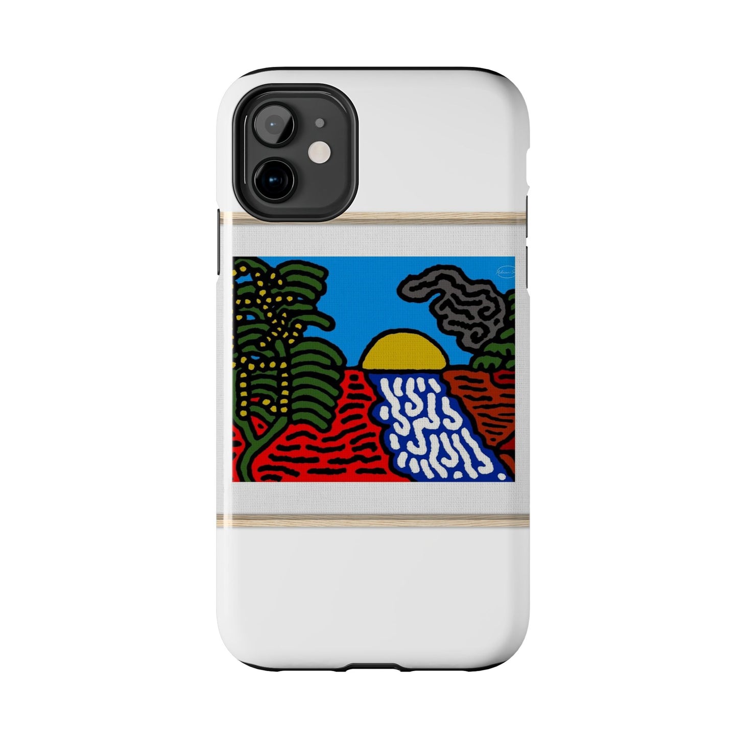 The river that joins the Australian wattle and Lebanese cedar tree in friendship Tough Phone Case