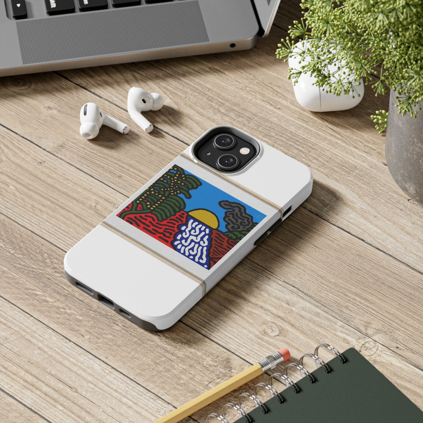 The river that joins the Australian wattle and Lebanese cedar tree in friendship Tough Phone Case