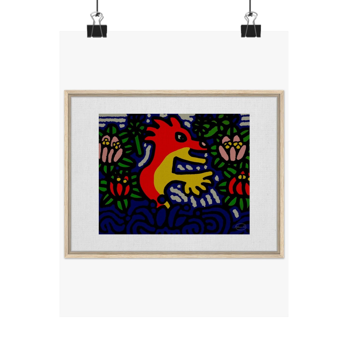 Breaking through the surface of a lotus pond Matte Poster Vertical (Small)