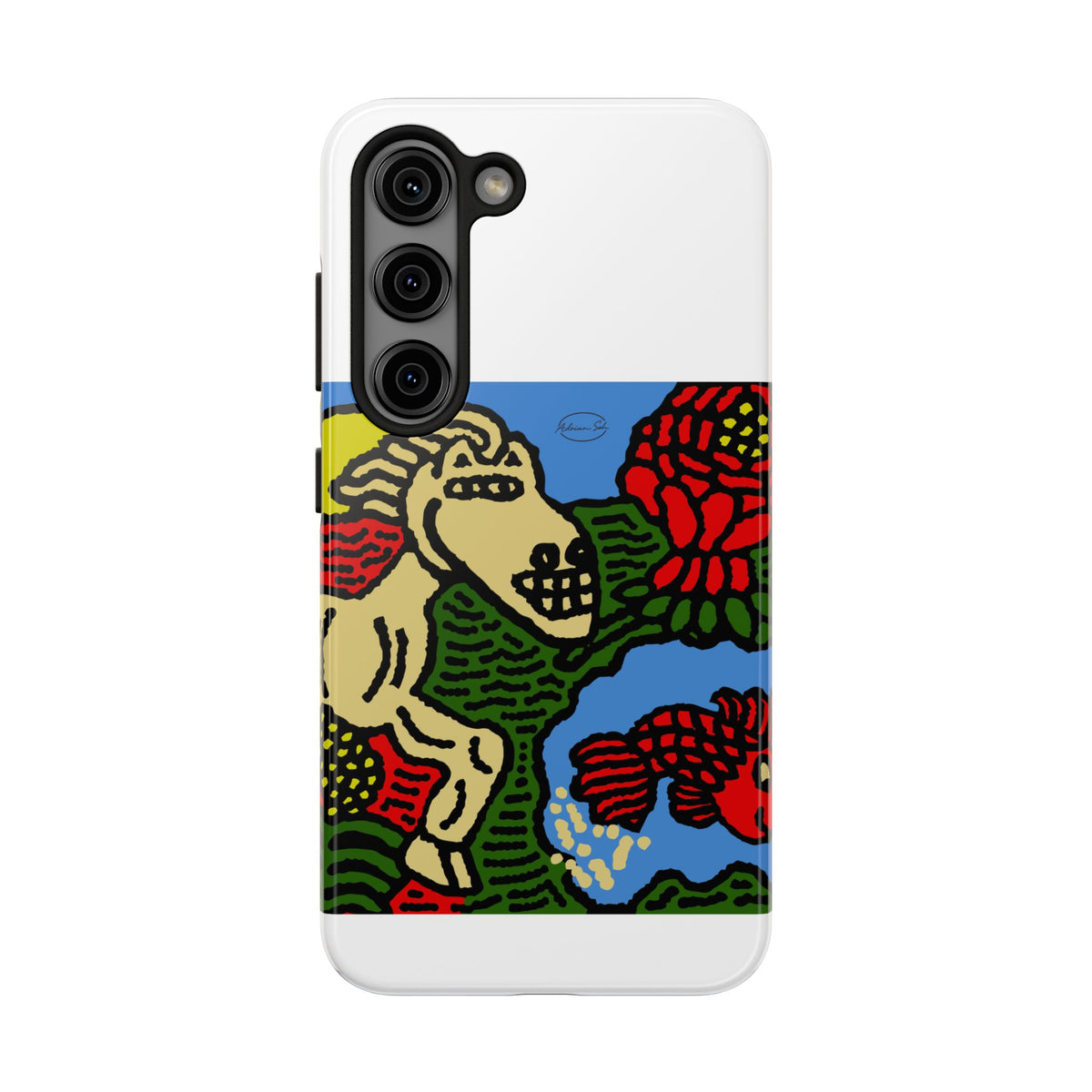 Galloping carefree through life Tough Phone Case
