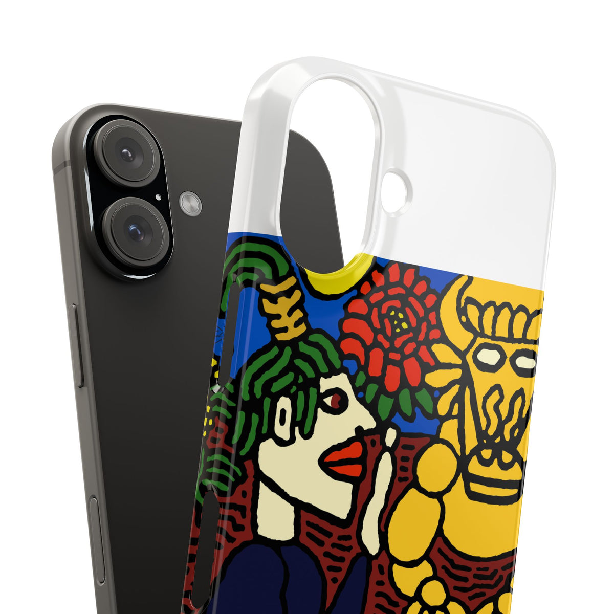 The warrior hailing the mighty golden dragon Slim Phone Case