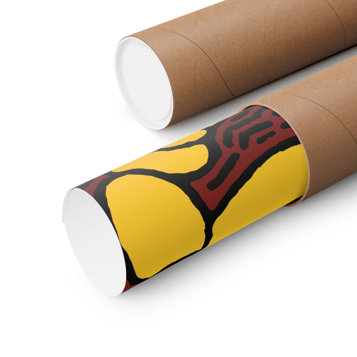 The warrior hailing the mighty golden dragon Matte Poster Horizontal (Small)