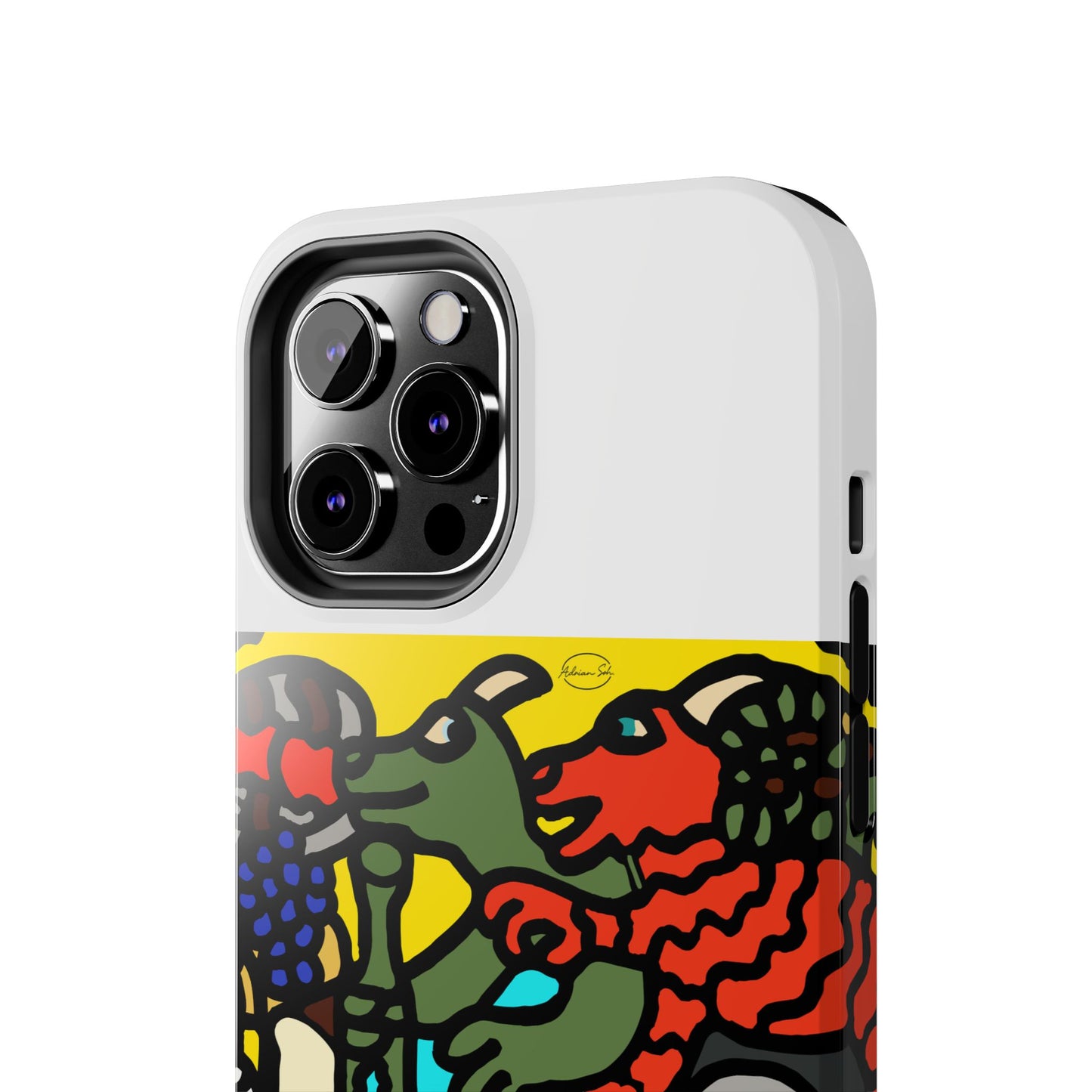 Two dragons enjoying a feast together Tough Phone Case