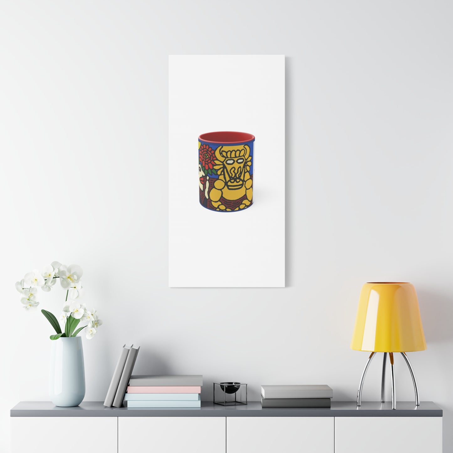 The warrior hailing the mighty golden dragon Canvas (Large)
