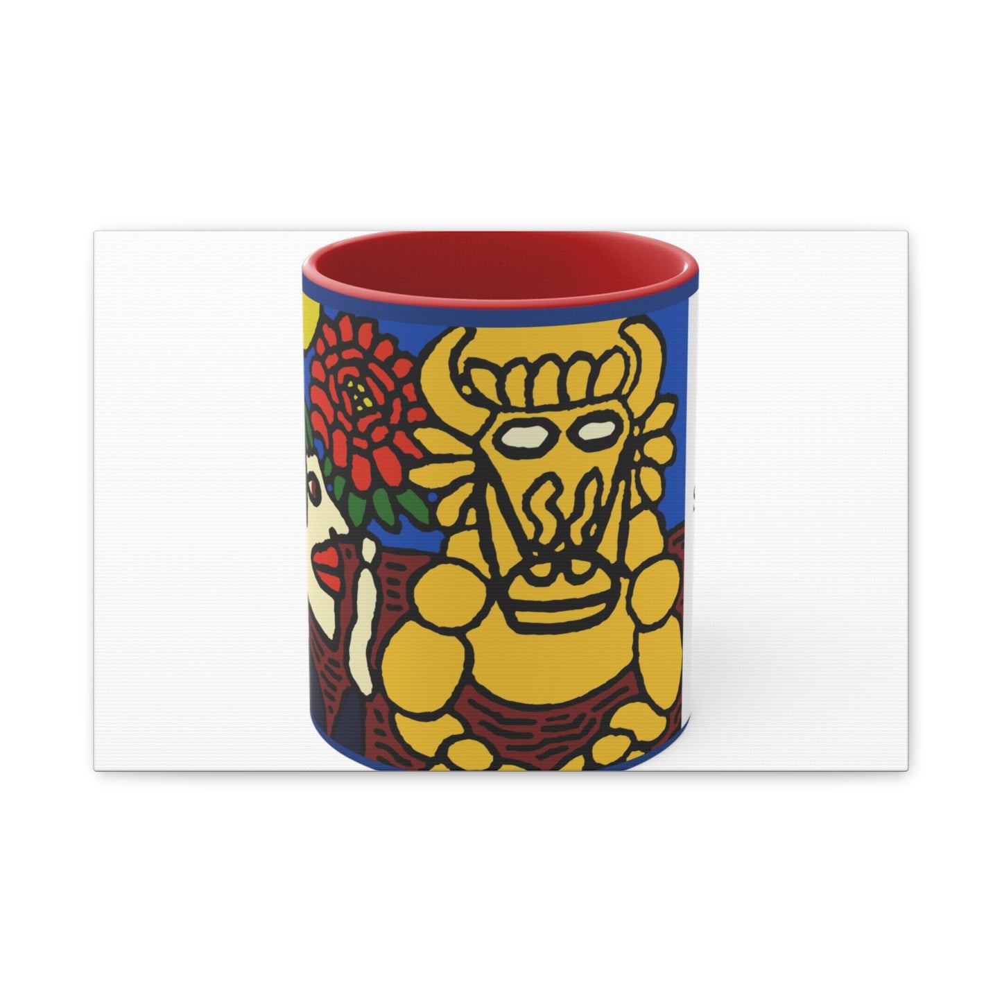 The warrior hailing the mighty golden dragon Canvas (Small)