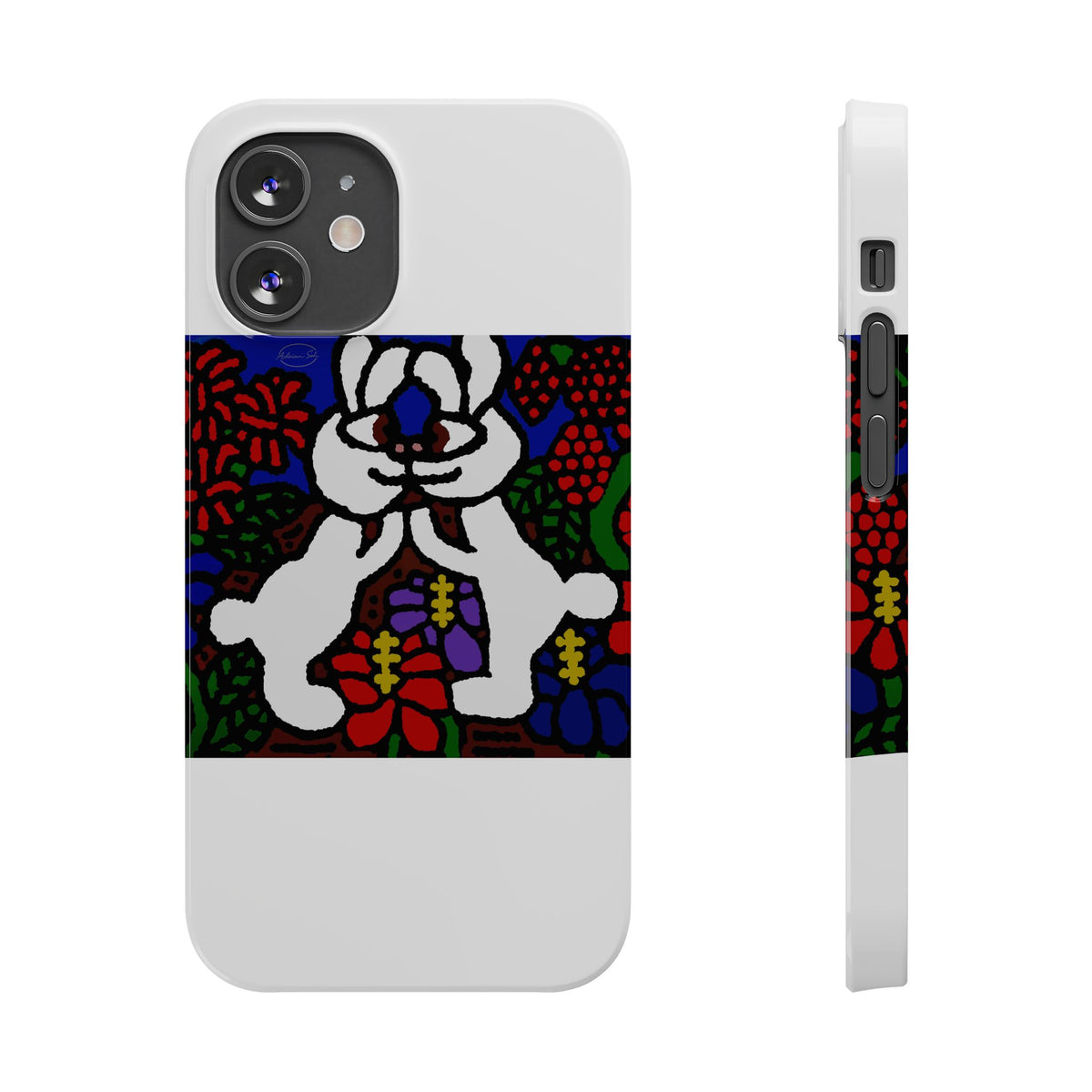 Bunnies in love Slim Phone Case