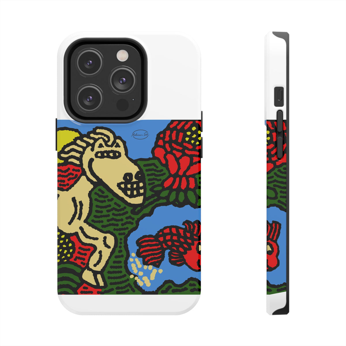 Galloping carefree through life Tough Phone Case