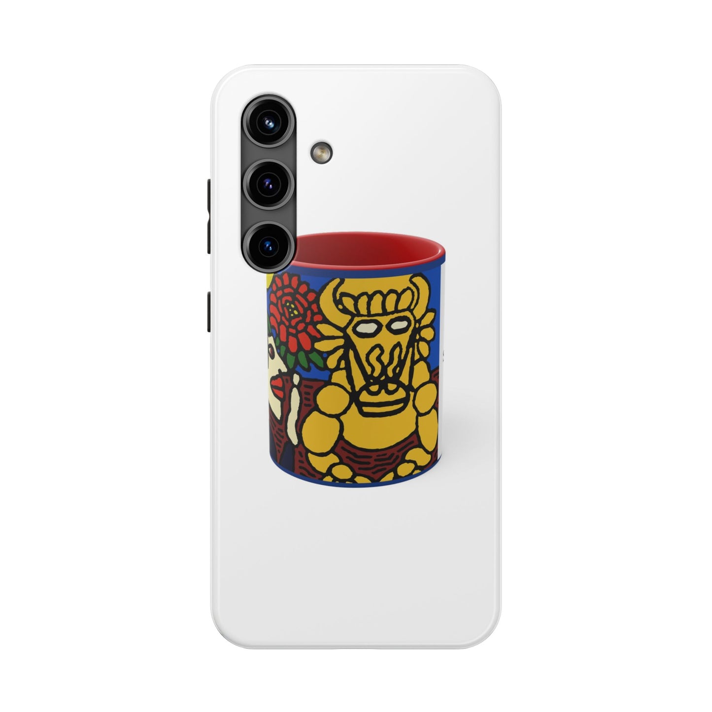 The warrior hailing the mighty golden dragon Tough Phone Case