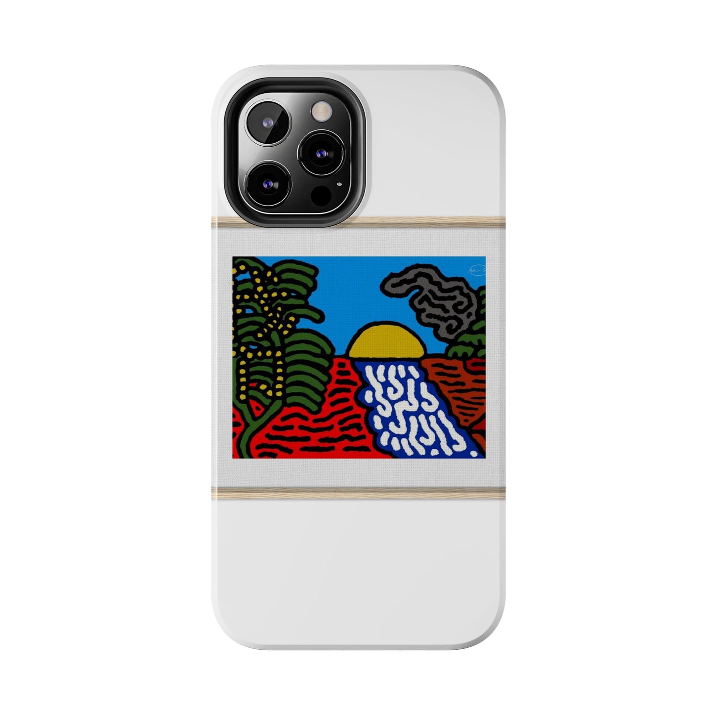 The river that joins the Australian wattle and Lebanese cedar tree in friendship Tough Phone Case