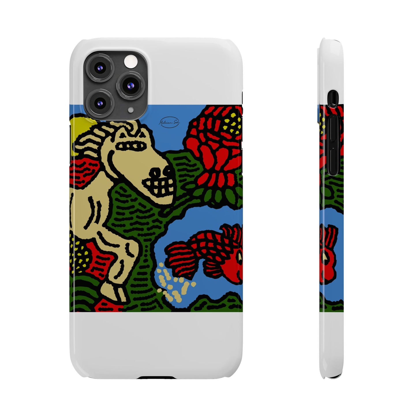 Galloping carefree through life Slim Phone Case