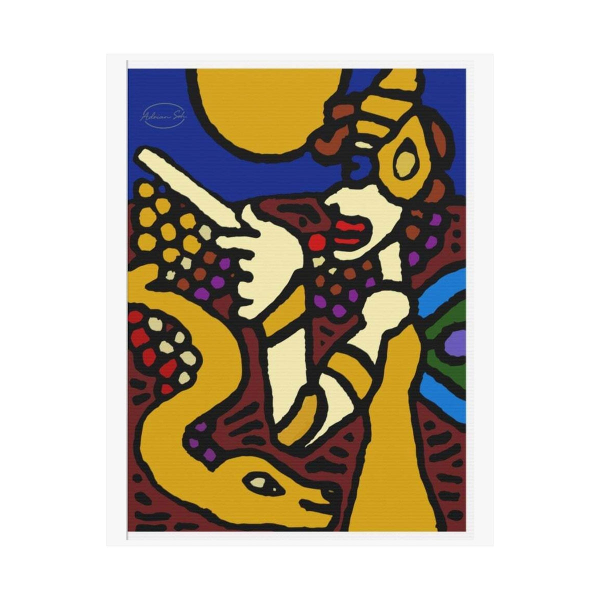 The golden snake being blessed by the fairy Matte Poster Vertical (Small)