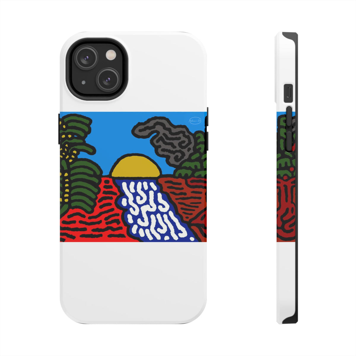 The river that joins the Australian wattle and Lebanese cedar tree in friendship Tough Phone Case