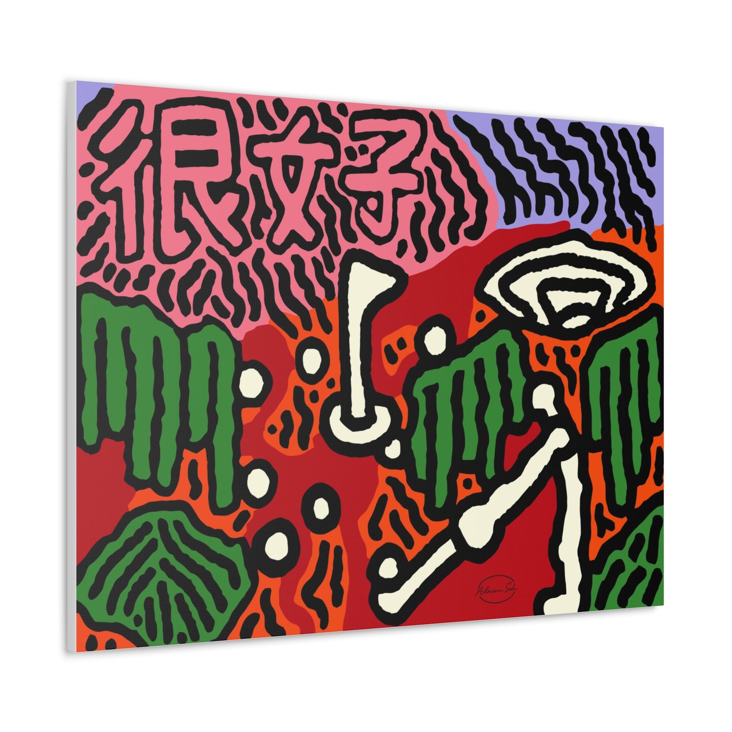 Hitting holes in one throughout life Canvas (Large)
