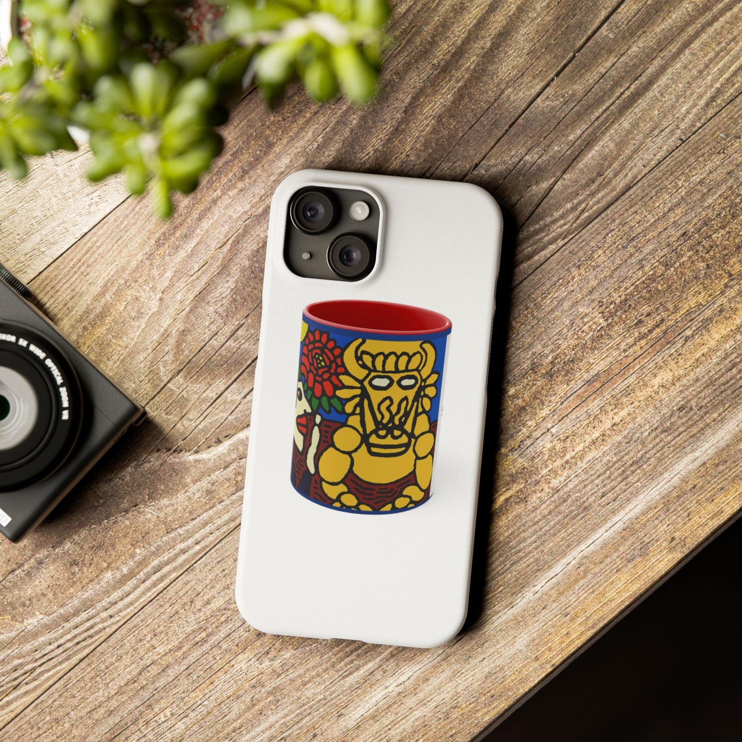 The warrior hailing the mighty golden dragon Slim Phone Case