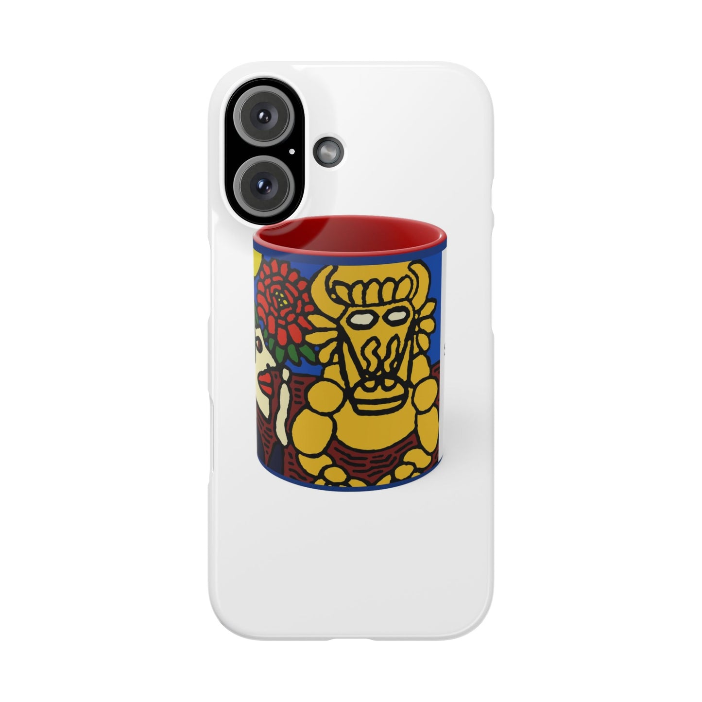 The warrior hailing the mighty golden dragon Slim Phone Case
