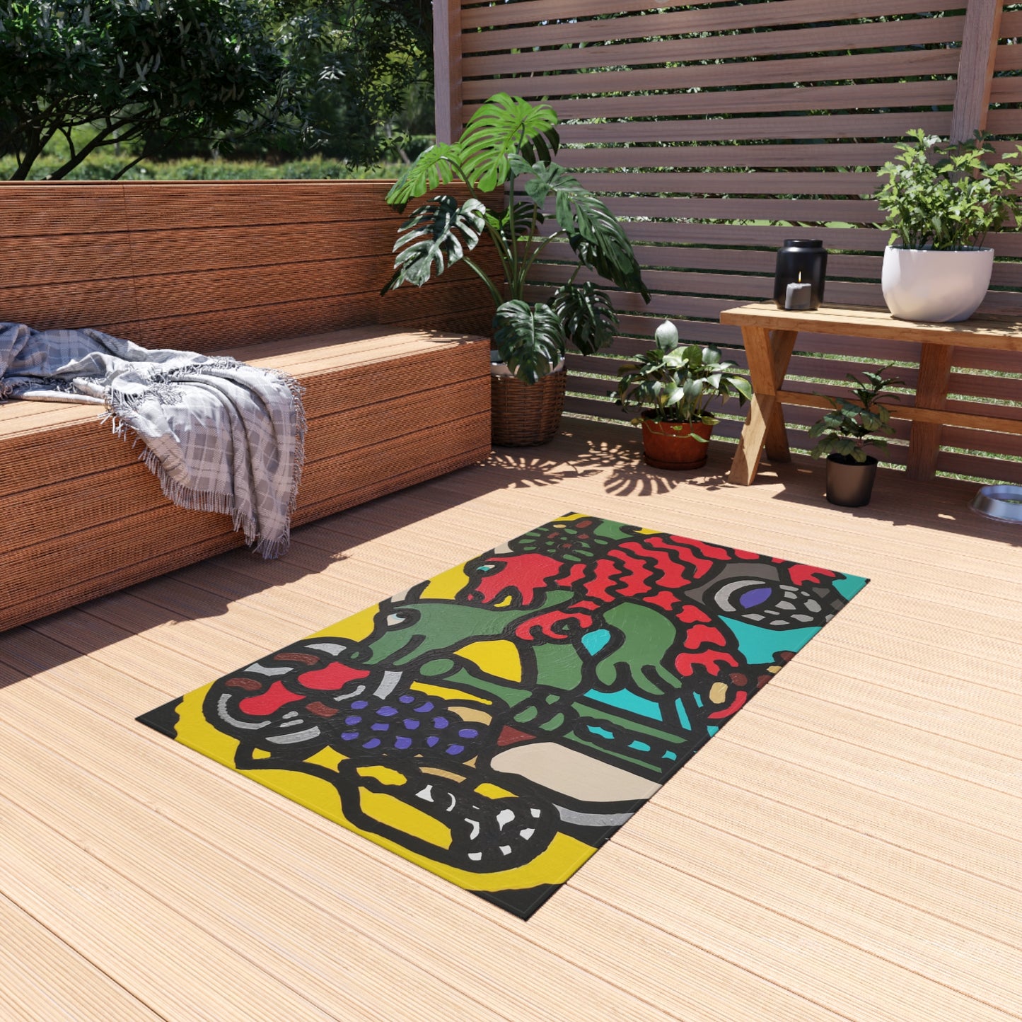 Enjoying our companionship — Outdoor Rug