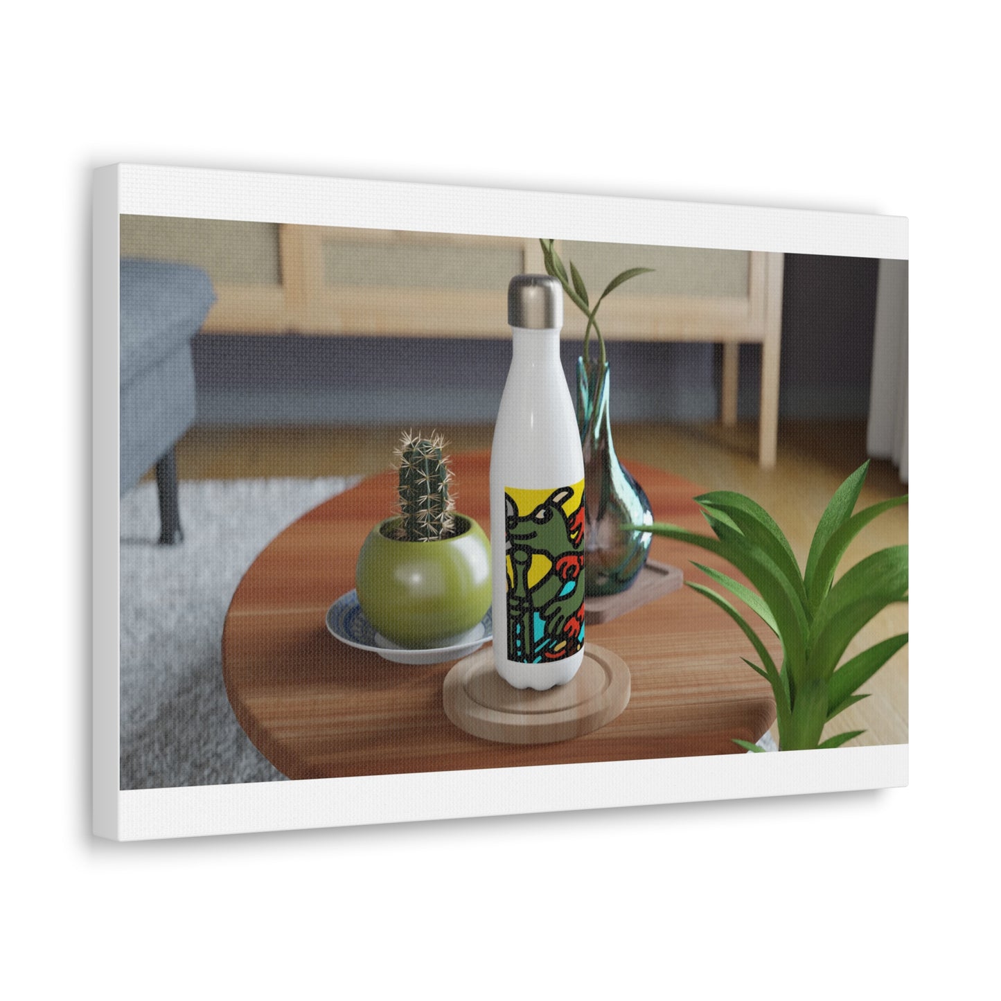 Two dragons enjoying a feast together Canvas (Small)
