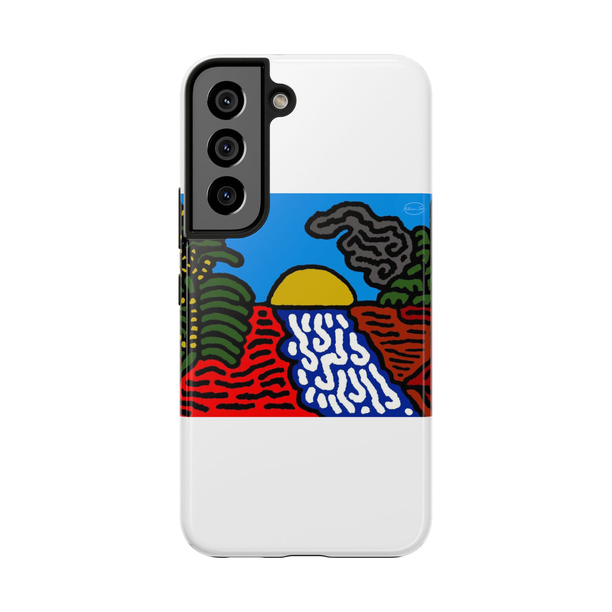 The river that joins the Australian wattle and Lebanese cedar tree in friendship Tough Phone Case