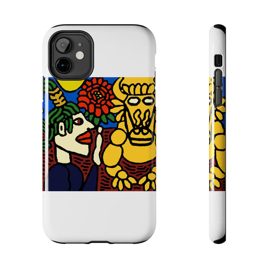 The warrior hailing the mighty golden dragon Tough Phone Case