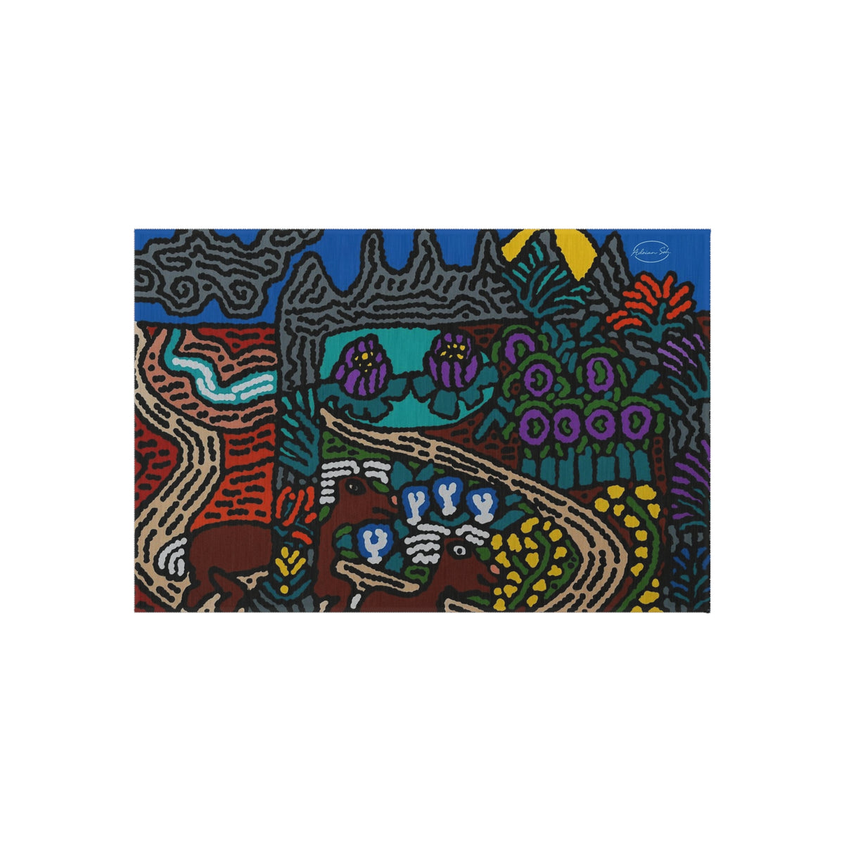 Road to a Sanctuary and Oasis — Outdoor Rug