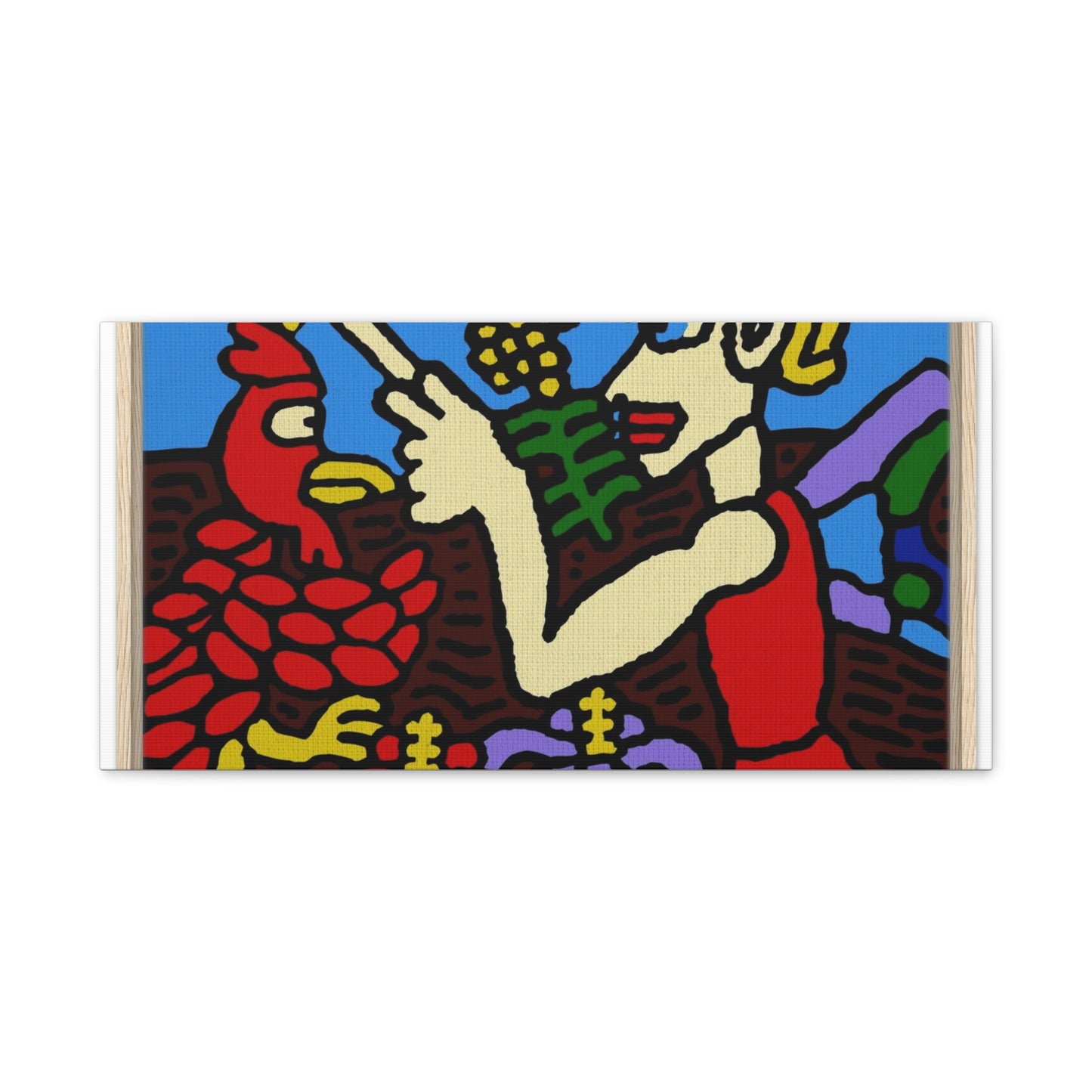 The hen gaining a blessing from a fairy Canvas (Large)