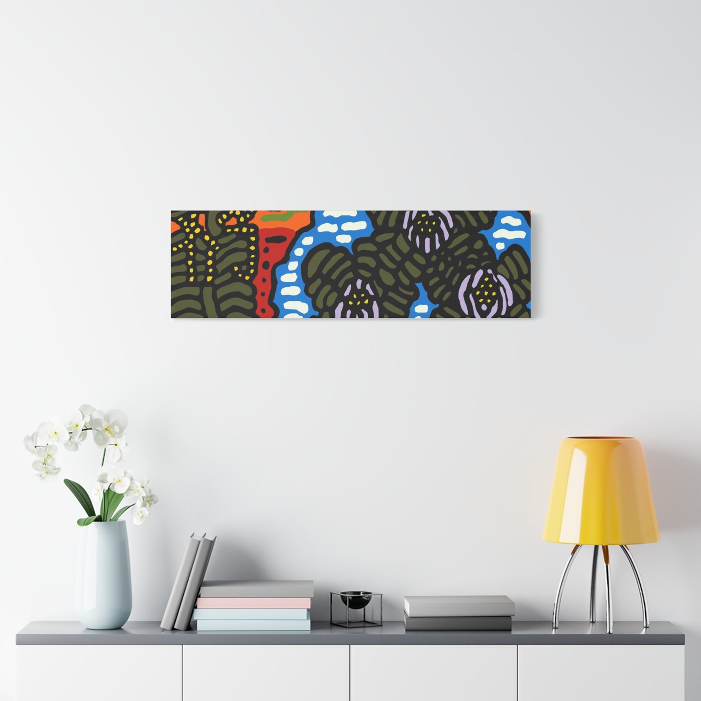 The Sri Lankan water lilies meets the Australian wattle Canvas (Small)
